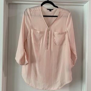 Light Pink Zac & Rachel Half Zip Blouse